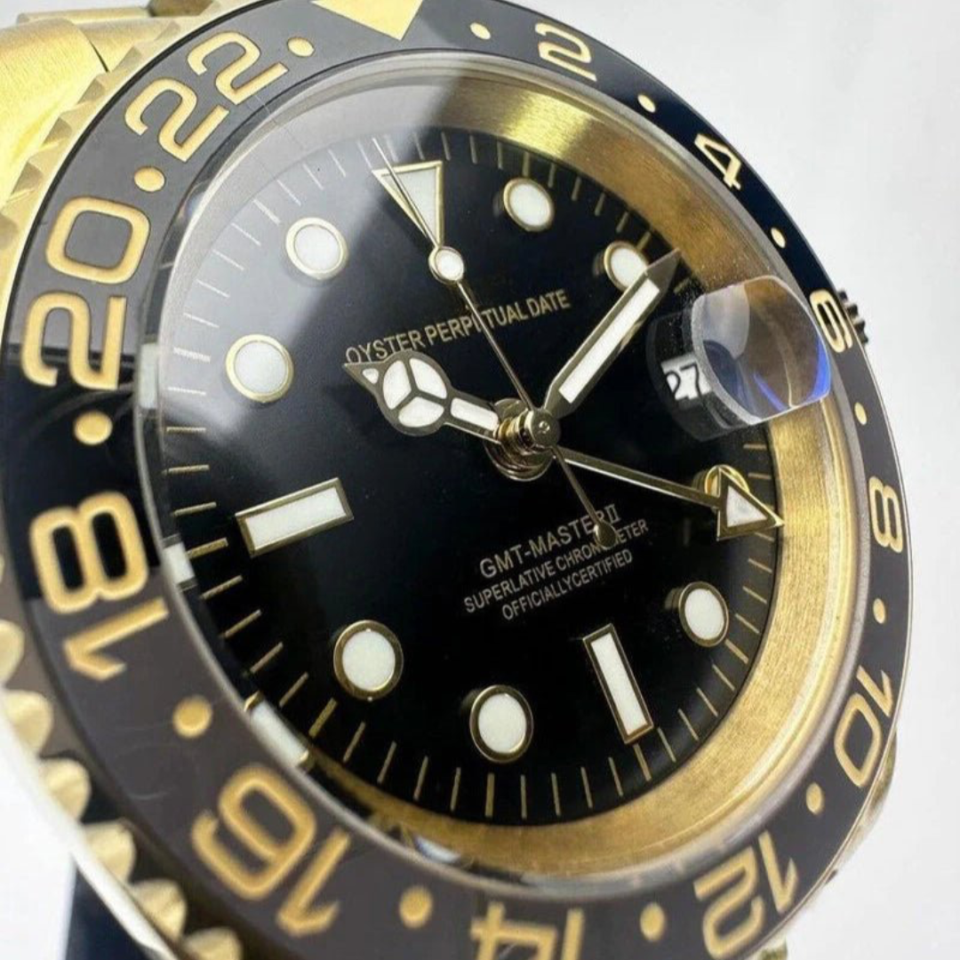 GMTEIKO WATCH | GOLD & BLACK | ANNIVERSARY BAND