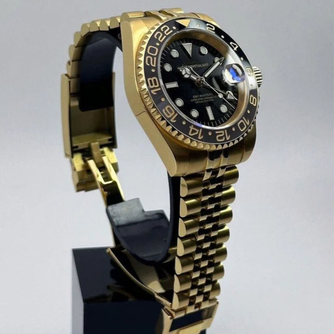 GMTEIKO WATCH | GOLD & BLACK | ANNIVERSARY BAND