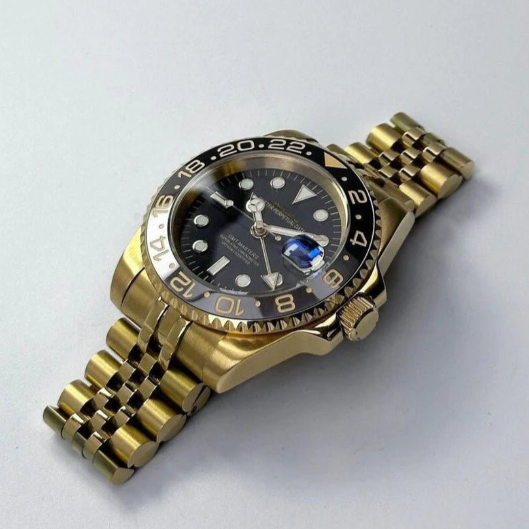 GMTEIKO WATCH | GOLD & BLACK | ANNIVERSARY BAND